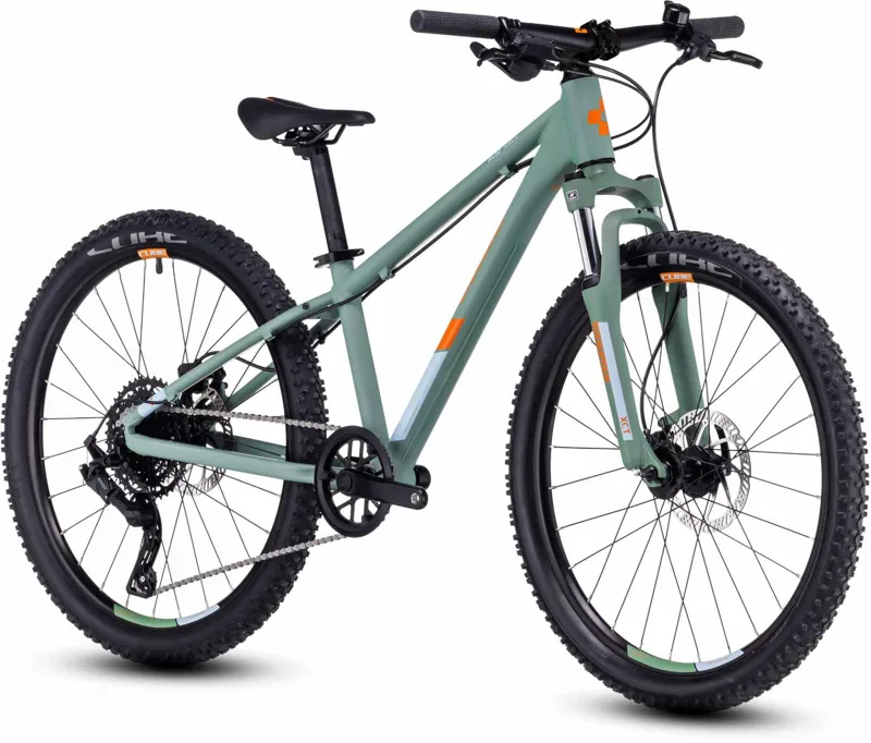 Cube Acid 240 Disc Children's Bike in Green/Orange-7